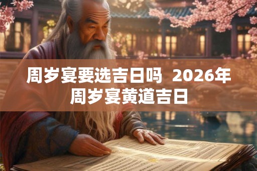 周岁宴要选吉日吗  2026年周岁宴黄道吉日