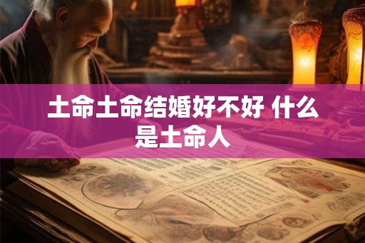 土命土命结婚好不好 什么是土命人