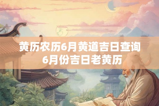 黄历农历6月黄道吉日查询  6月份吉日老黄历