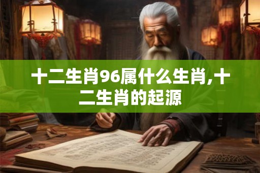 十二生肖96属什么生肖,十二生肖的起源