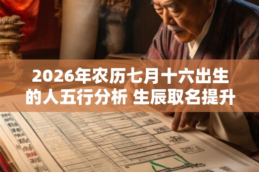 2026年农历七月十六出生的人五行分析 生辰取名提升运程