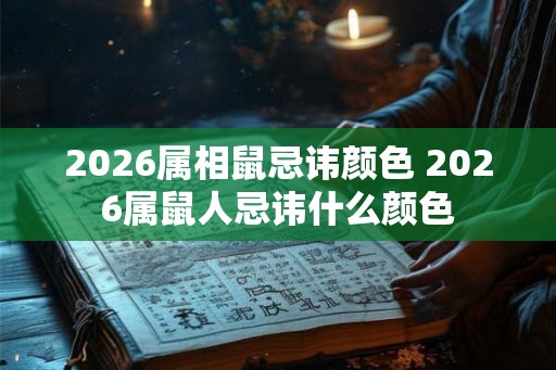 2026属相鼠忌讳颜色 2026属鼠人忌讳什么颜色