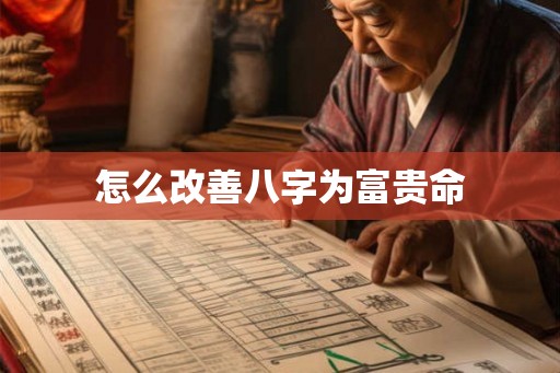 怎么改善八字为富贵命
