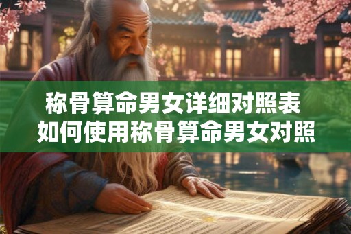 称骨算命男女详细对照表 如何使用称骨算命男女对照表 称骨算命男女详细对照表 如何使用称骨算命男女对照表