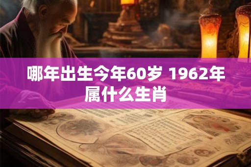 哪年出生今年60岁 1962年属什么生肖