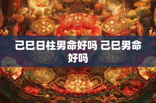 己巳日柱男命好吗 己巳男命好吗