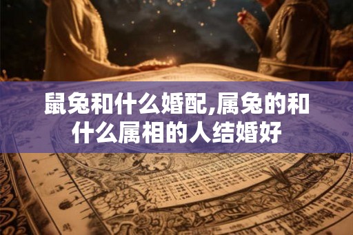 鼠兔和什么婚配,属兔的和什么属相的人结婚好