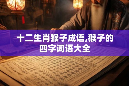十二生肖猴子成语,猴子的四字词语大全 十二生肖猴子成语,猴子的四字词语大全