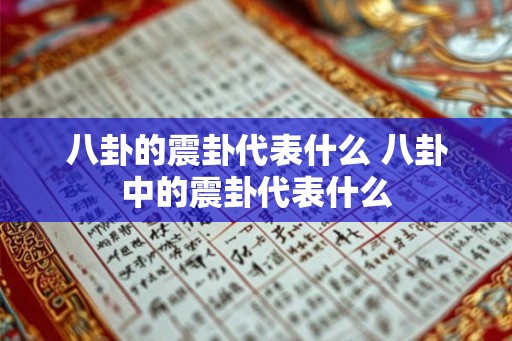 八卦的震卦代表什么 八卦中的震卦代表什么