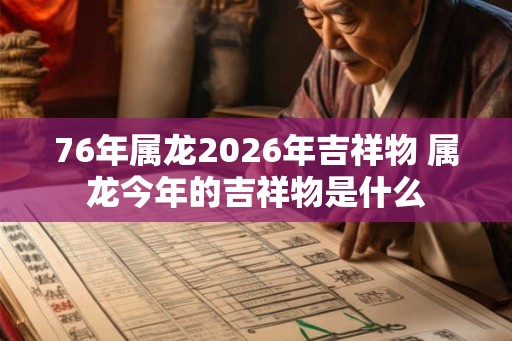 76年属龙2026年吉祥物 属龙今年的吉祥物是什么