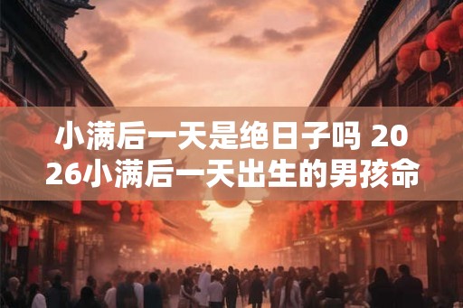 小满后一天是绝日子吗 2026小满后一天出生的男孩命运