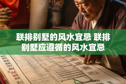 联排别墅的风水宜忌 联排别墅应遵循的风水宜忌