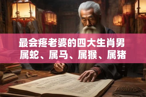 最会疼老婆的四大生肖男 属蛇、属马、属猴、属猪