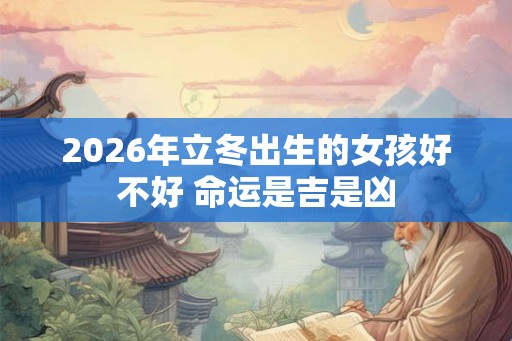 2026年立冬出生的女孩好不好 命运是吉是凶