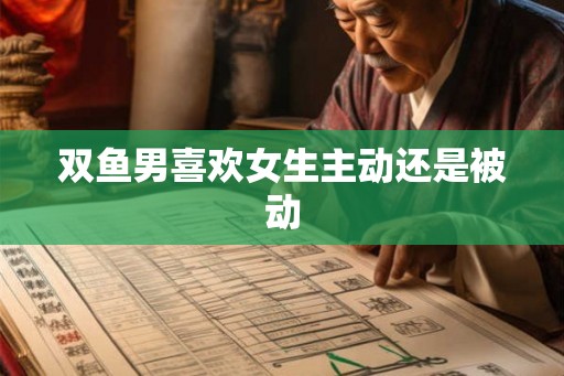 双鱼男喜欢女生主动还是被动