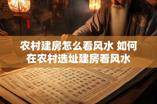 农村建房怎么看风水 如何在农村选址建房看风水