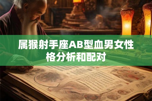 属猴射手座AB型血男女性格分析和配对