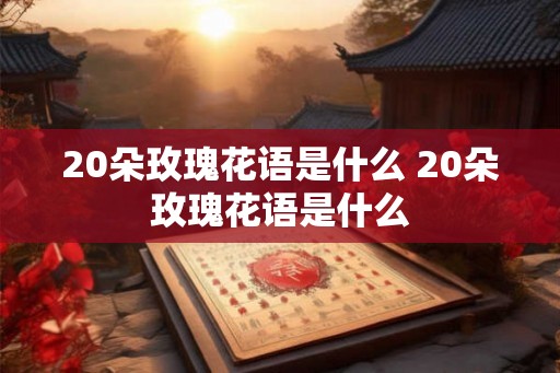 20朵玫瑰花语是什么 20朵玫瑰花语是什么