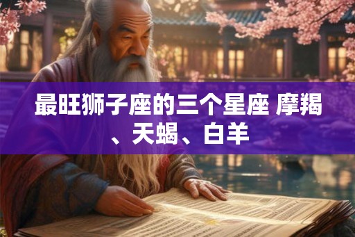 最旺狮子座的三个星座 摩羯、天蝎、白羊