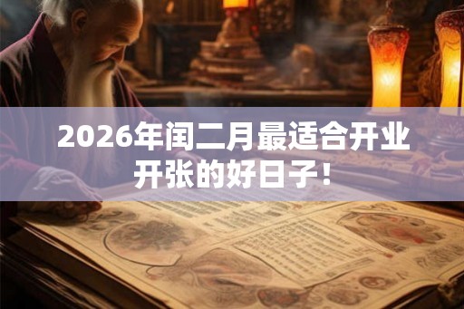 2026年闰二月最适合开业开张的好日子! 2026年闰二月最适合开业开张的好日子!
