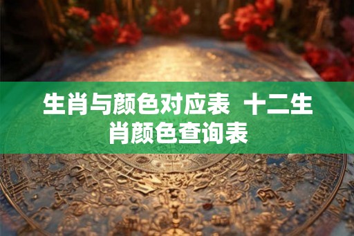 生肖与颜色对应表  十二生肖颜色查询表