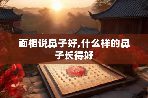 面相说鼻子好,什么样的鼻子长得好