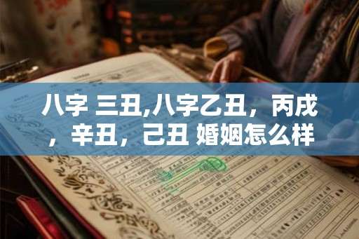 八字 三丑,八字乙丑，丙戌，辛丑，己丑 婚姻怎么样