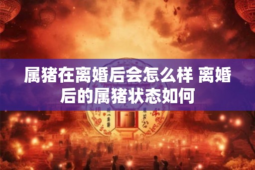 属猪在离婚后会怎么样 离婚后的属猪状态如何