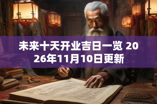 未来十天开业吉日一览 2026年11月10日更新