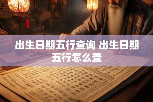 出生日期五行查询 出生日期五行怎么查