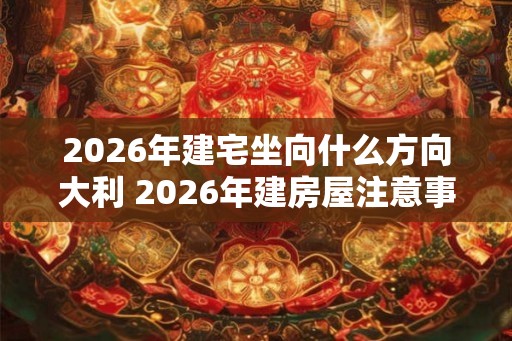 2026年建宅坐向什么方向大利 2026年建房屋注意事项 2026年建宅坐向什么方向大利 2026年建房屋注意事项