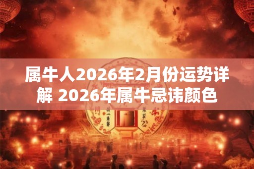 属牛人2026年2月份运势详解 2026年属牛忌讳颜色