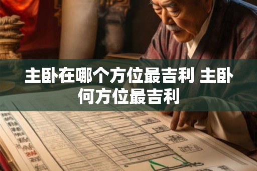 主卧在哪个方位最吉利 主卧何方位最吉利 主卧在哪个方位最吉利 主卧何方位最吉利