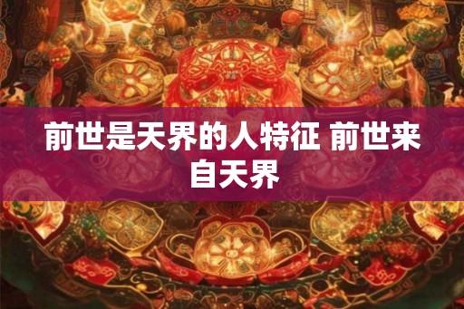 前世是天界的人特征 前世来自天界