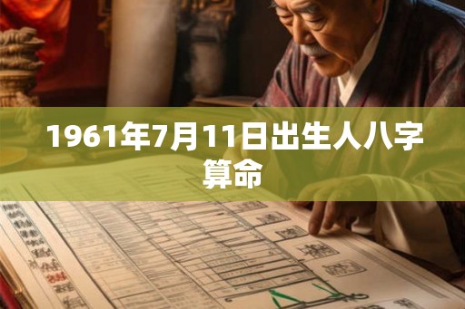 1961年7月11日出生人八字算命