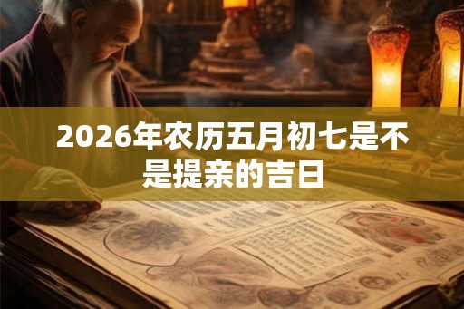 2026年农历五月初七是不是提亲的吉日