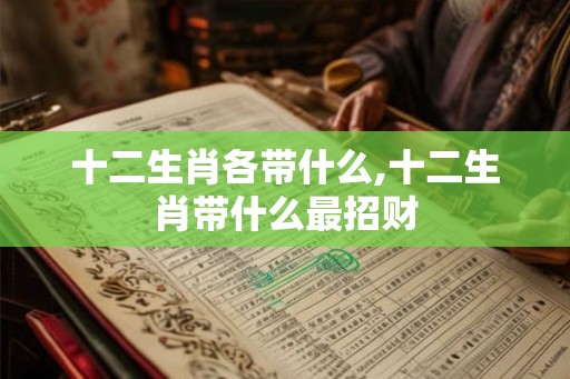 十二生肖各带什么,十二生肖带什么最招财