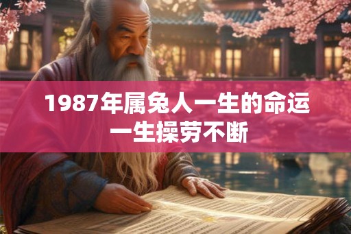 1987年属兔人一生的命运 一生操劳不断