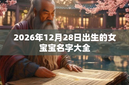 2026年12月28日出生的女宝宝名字大全