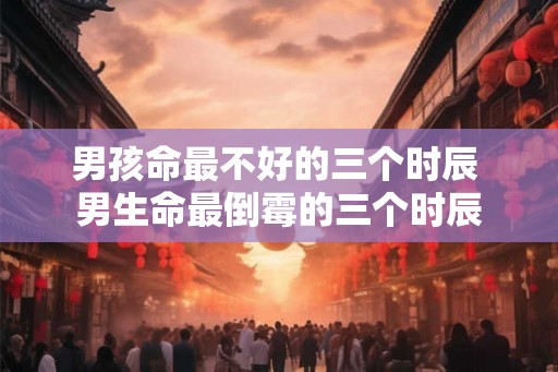 男孩命最不好的三个时辰 男生命最倒霉的三个时辰 男孩命最不好的三个时辰 男生命最倒霉的三个时辰