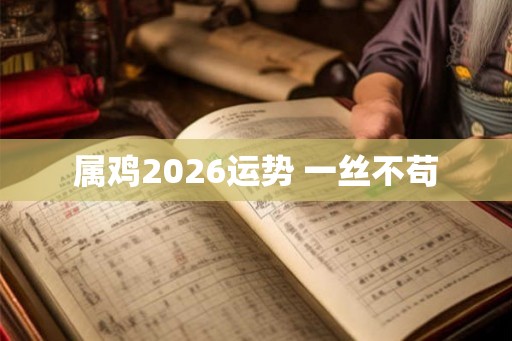 属鸡2026运势 一丝不苟