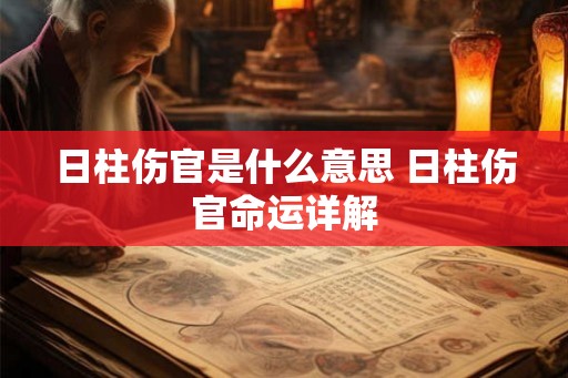 日柱伤官是什么意思 日柱伤官命运详解