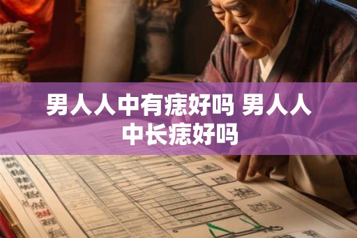 男人人中有痣好吗 男人人中长痣好吗
