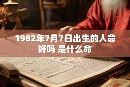 1982年7月7日出生的人命好吗 是什么命