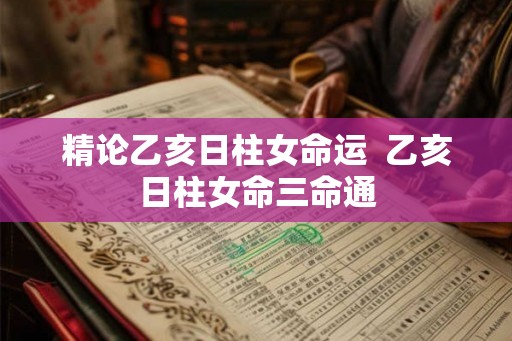 精论乙亥日柱女命运  乙亥日柱女命三命通