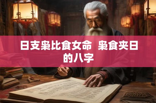 日支枭比食女命  枭食夹日的八字