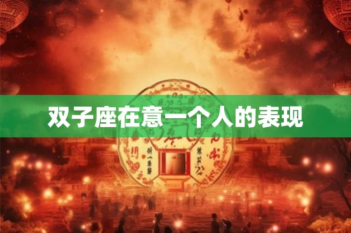 双子座在意一个人的表现