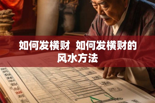 如何发横财 如何发横财的风水方法 如何发横财 如何发横财的风水方法