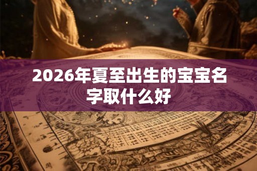 2026年夏至出生的宝宝名字取什么好