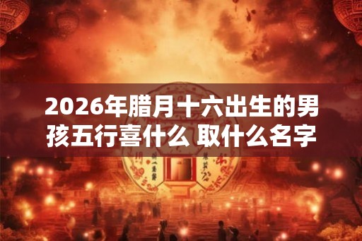 2026年腊月十六出生的男孩五行喜什么 取什么名字好